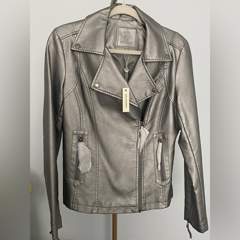 NWT Max Studio Faux Leather Jacket